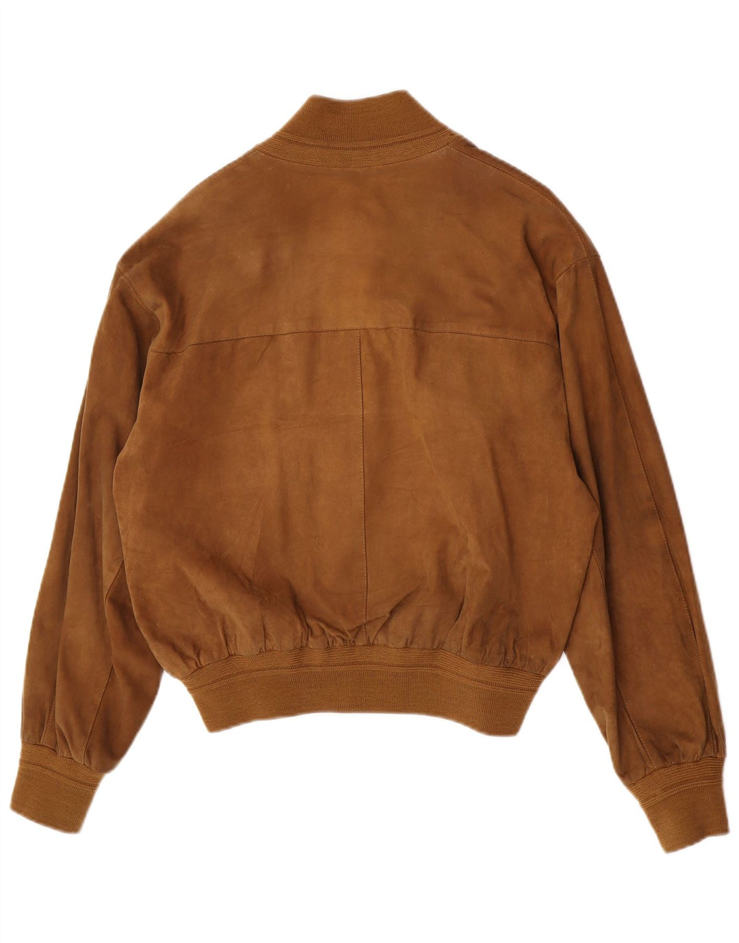 Vintage Damen Übergroße Wildleder Bomberjacke IT 44 Medium Beige