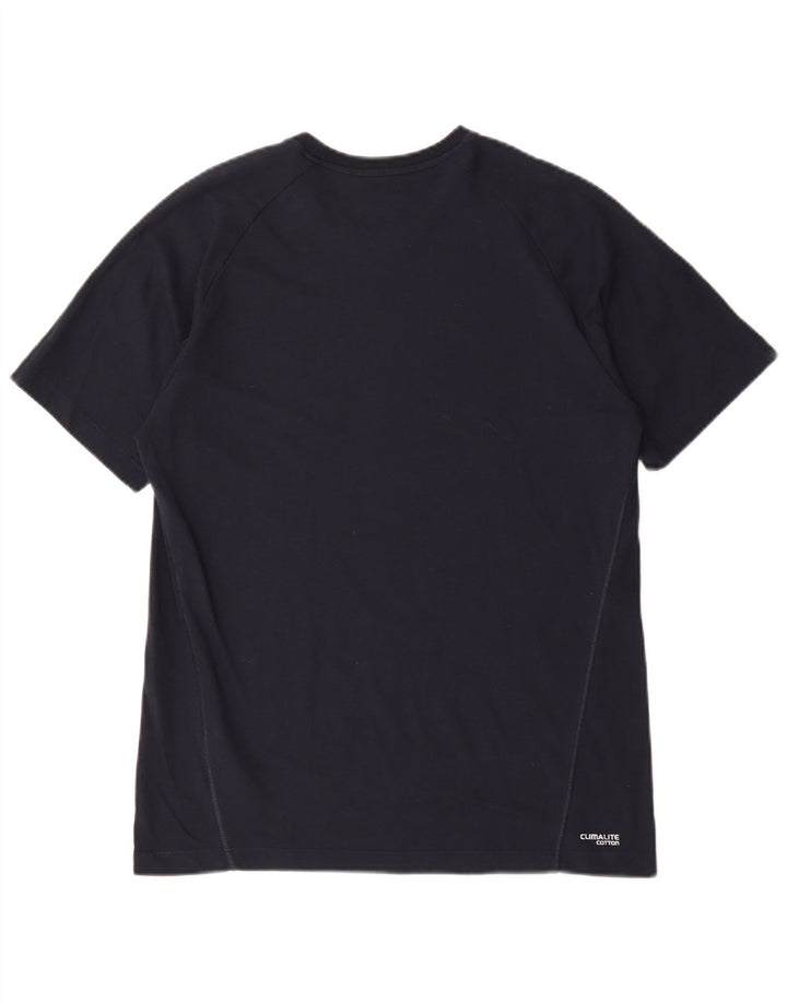 Adidas Herren Clima 365 T-Shirt Top aus mittelblauer Baumwolle