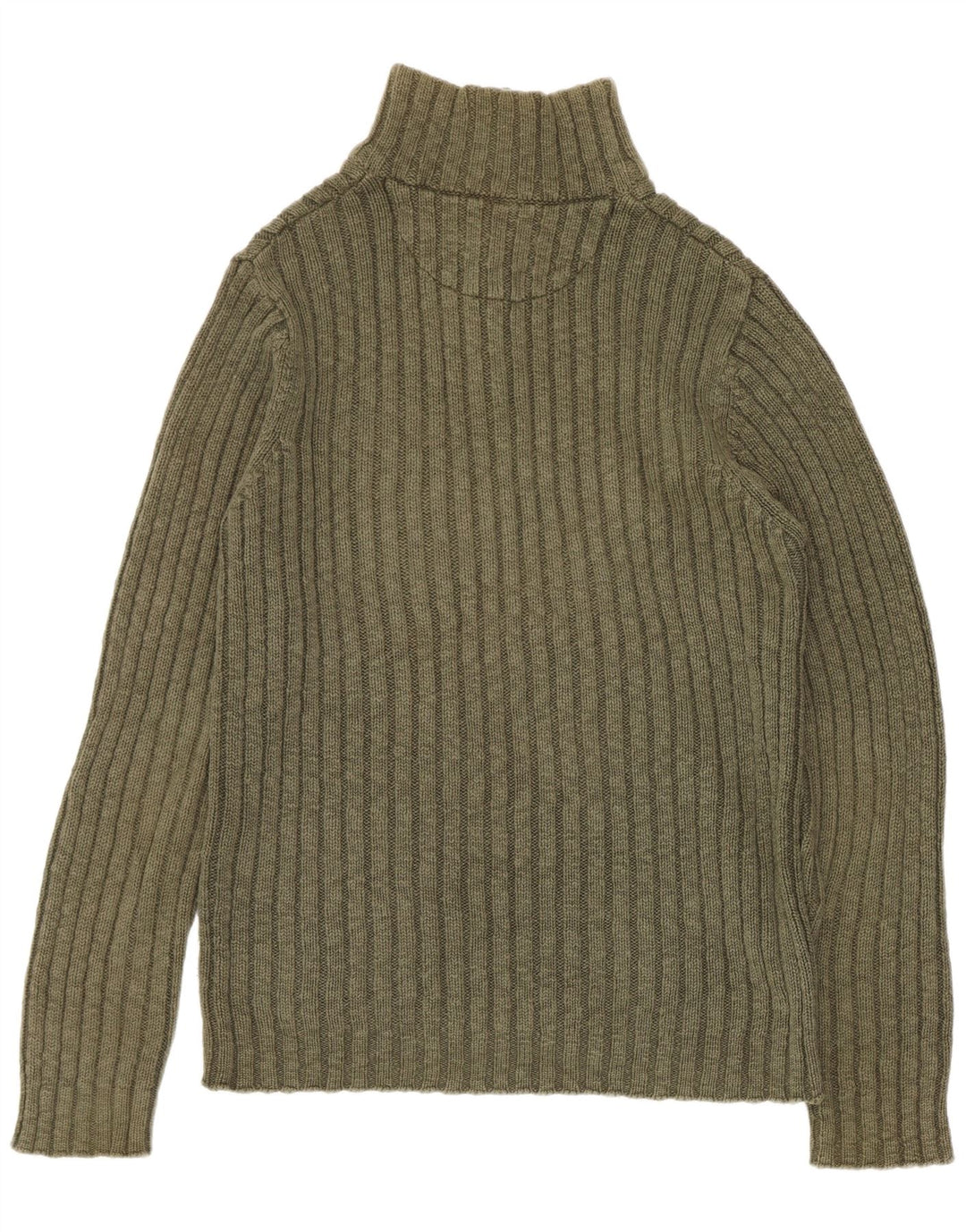 Marlboro Classics Herren-Pullover mit Reißverschluss am Hals, große Khaki-Baumwolle