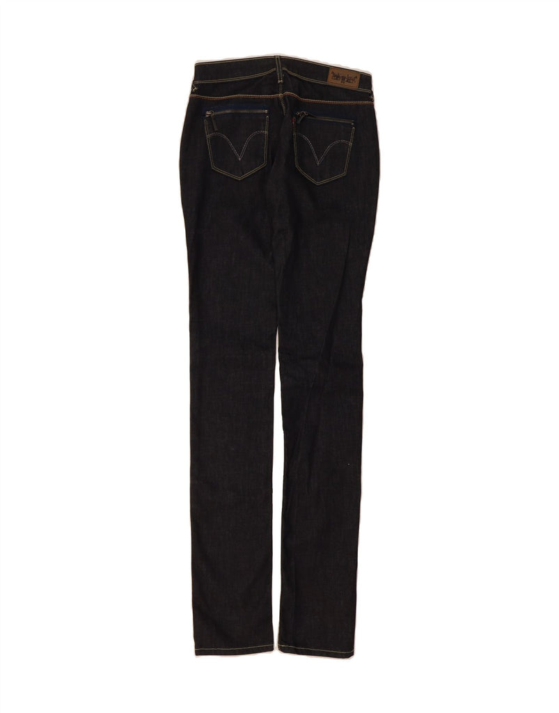 LEVI'S Womens Low Waist Skinny Jeans W30 L39 Navy Blue Cotton Vintage Levi's and Second-Hand Levi's from Messina Hembry 