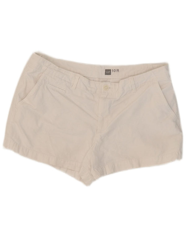 Gap Damen Hotpants US 10 Large W32 Weiße Baumwolle