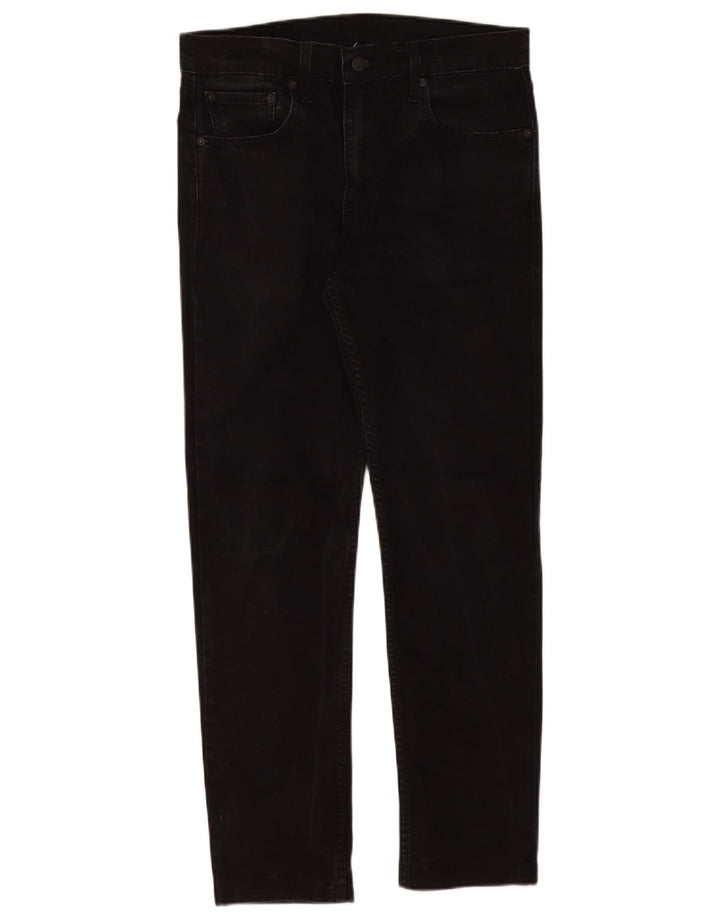 Levi's Herren 512 Slim Tapered Jeans W33 L30 Schwarze Baumwolle
