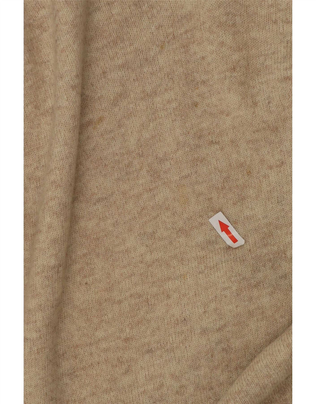 Vintage Herren-Pullover mit V-Ausschnitt, große beige gefleckte Wolle