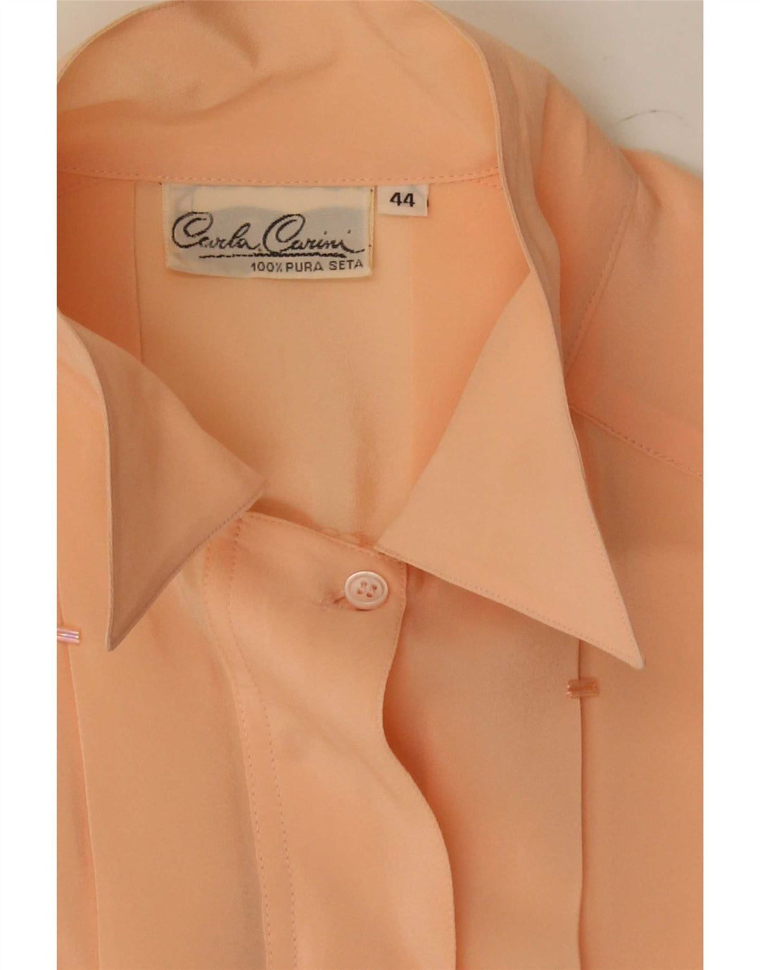 Carla Carini Damen Hemdbluse IT 44 Mittelrosa Seide