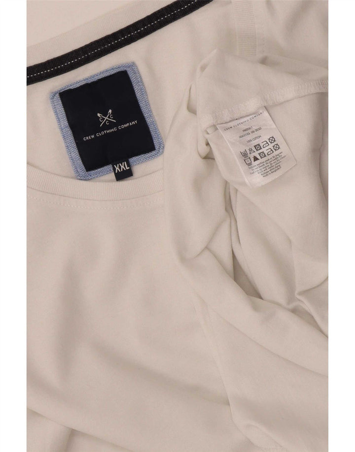Crew Clothing Herren T-Shirt Top 2XL Weiße Baumwolle