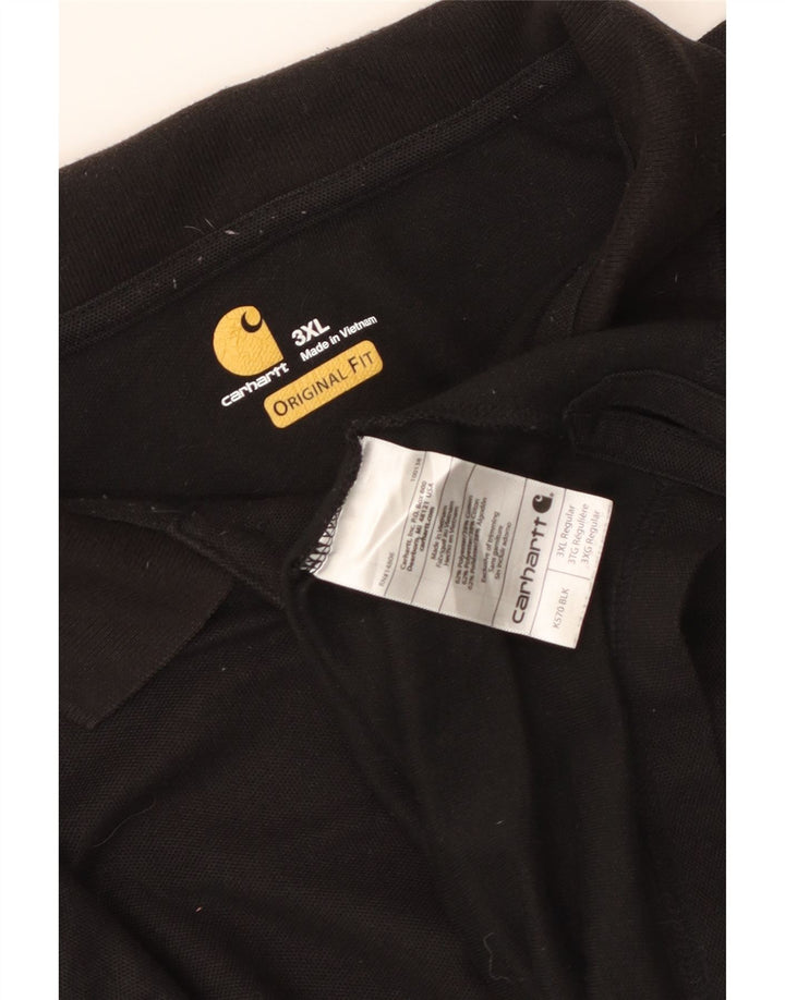 CARHARTT Herren Original Fit Poloshirt 3XL Schwarz Polyester