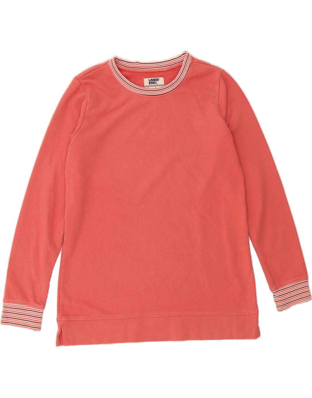 LANDS END Womens Sweatshirt Jumper UK 10 Small Pink Cotton Vintage Lands End and Second-Hand Lands End from Messina Hembry 