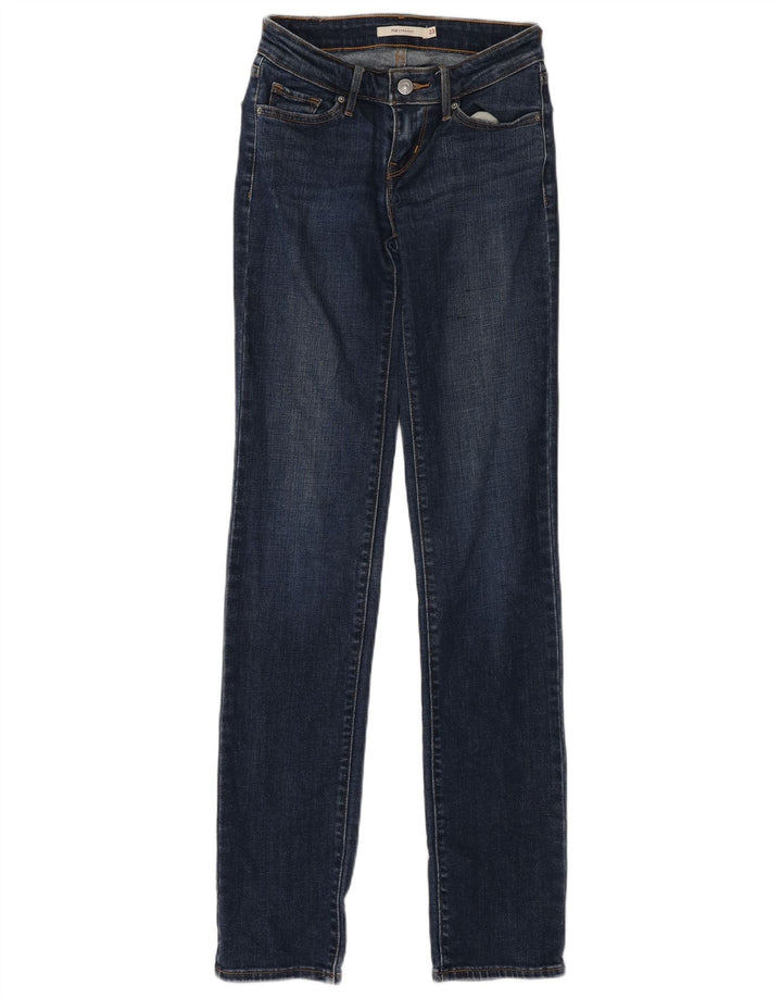 Levi's Damen 714 Straight Jeans W23 L33 Blaue Baumwolle