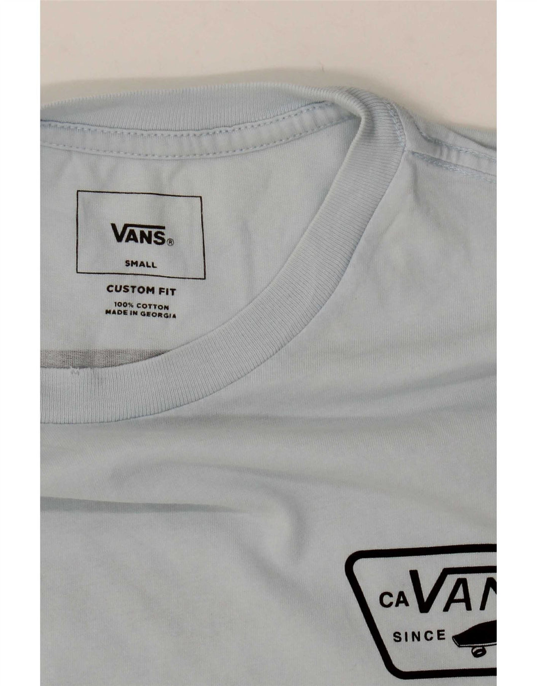 Vans Herren-T-Shirt mit individueller Passform, Grafik, Größe S, Blau, Baumwolle