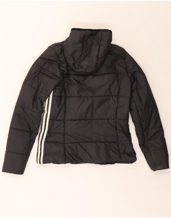 ADIDAS Wattierte Damenjacke mit Kapuze, UK 14, Mittelschwarz, Polyester