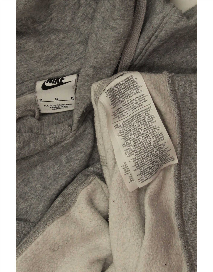 Nike Herren-Kapuzenpullover aus mittelgrau gefleckter Baumwolle