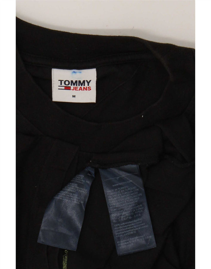 Tommy Hilfiger Herren-T-Shirt mit Grafik, mittelschwarze Baumwolle