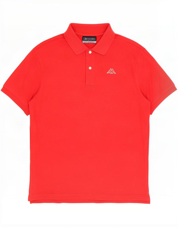 Kappa Herren-Poloshirt XL, rote Baumwolle