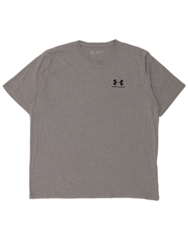 Under Armour Herren Loose Fit T-Shirt Top 2XL Grau Baumwolle