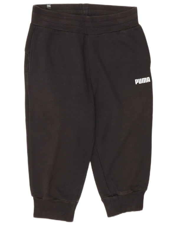 Puma Damen Capri-Trainingshose, Jogginghose, UK 10, Größe S, Schwarz, Baumwolle