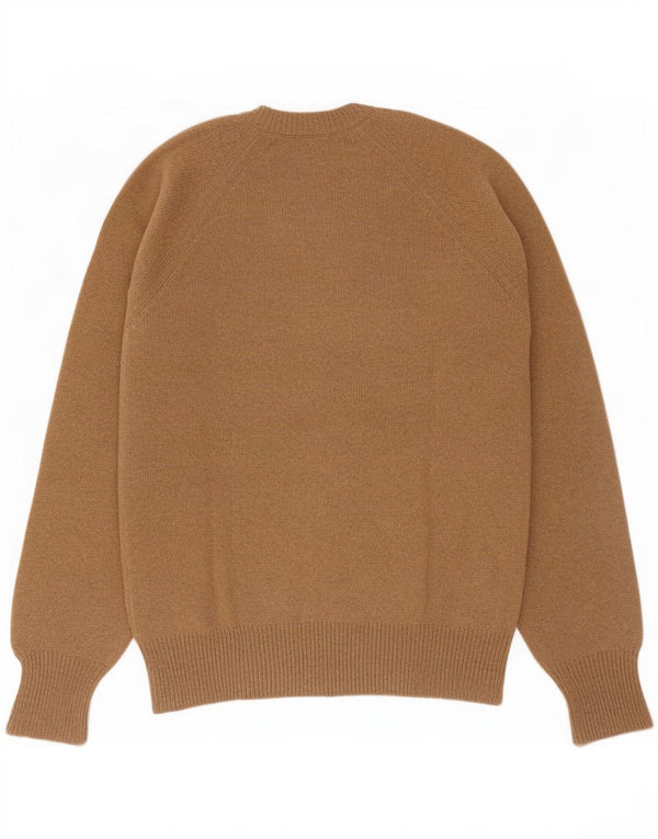 Vintage Herren Pullover mit V-Ausschnitt IT 52 Groß Braun