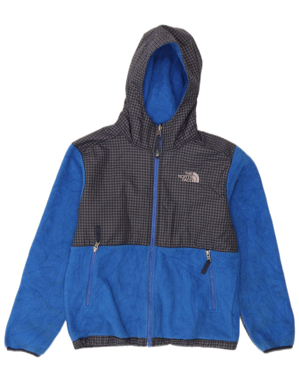 The North Face Jungen-Fleecejacke mit Kapuze, 10–11 Jahre, mittelblau kariert