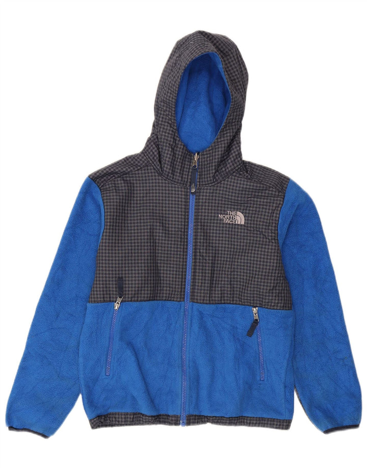The North Face Jungen-Fleecejacke mit Kapuze, 10–11 Jahre, mittelblau kariert