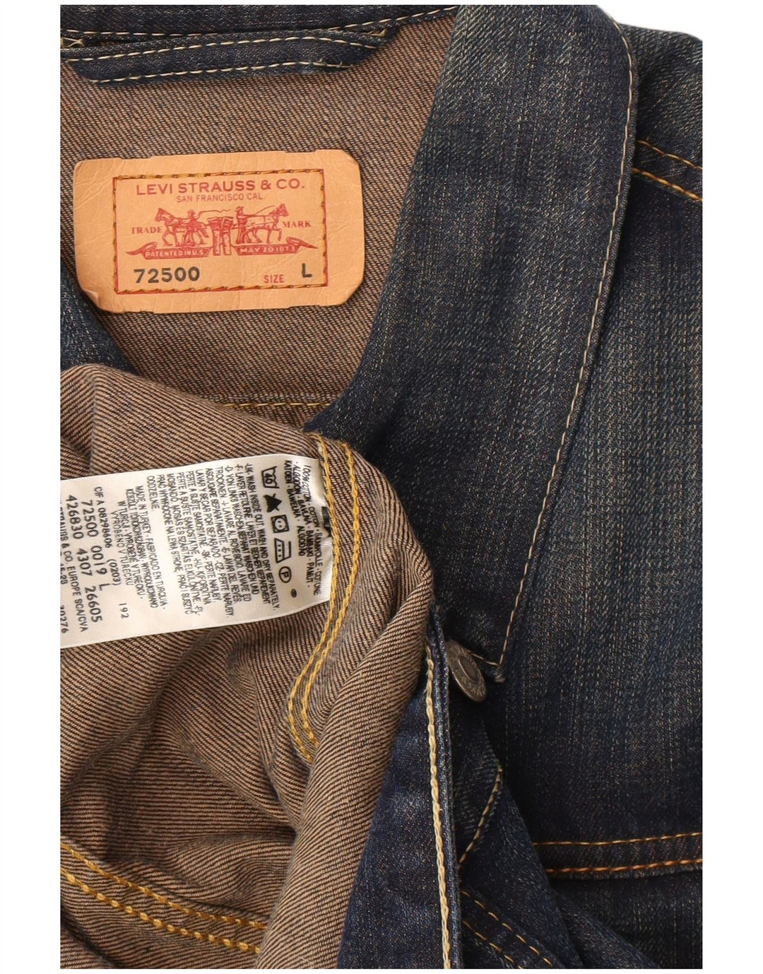 Levi's Herren Jeansjacke UK 40 Large Blau Baumwolle