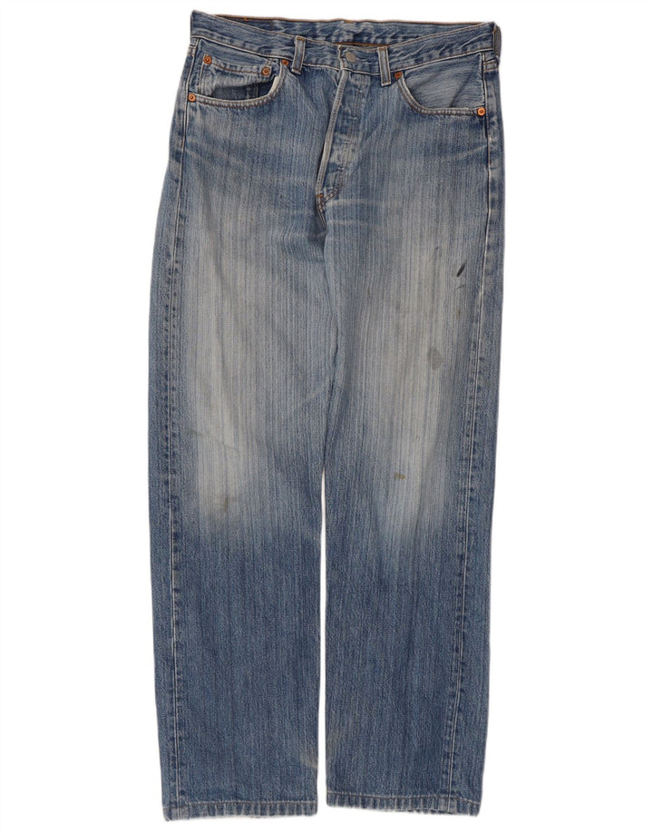 Levi's Herren 501 Straight Jeans W33 L29 Blaue Baumwolle