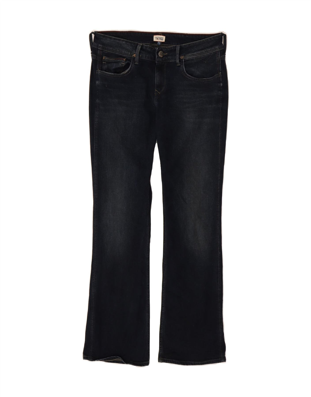 TOMMY HILFIGER Womens Bootcut Jeans W30 L32 Navy Blue Cotton Vintage Tommy Hilfiger and Second-Hand Tommy Hilfiger from Messina Hembry 