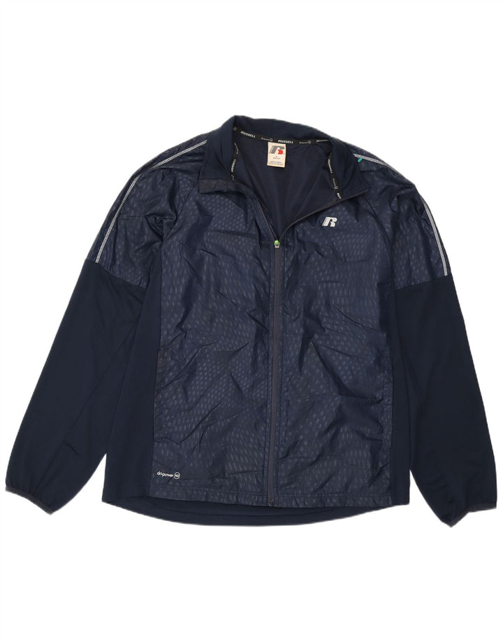 RUSSELL ATHLETIC Herren-Trainingsanzug-Top-Jacke, UK 38/40, mittleres Marineblau