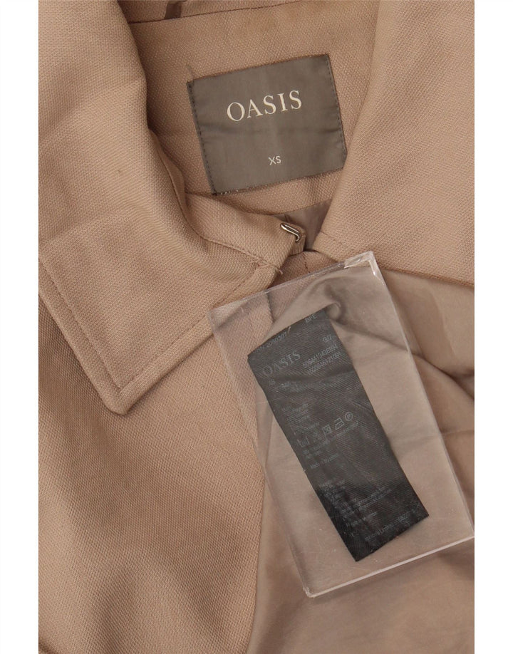Oasis Damen Trenchcoat UK 6 XS Beige Polyester