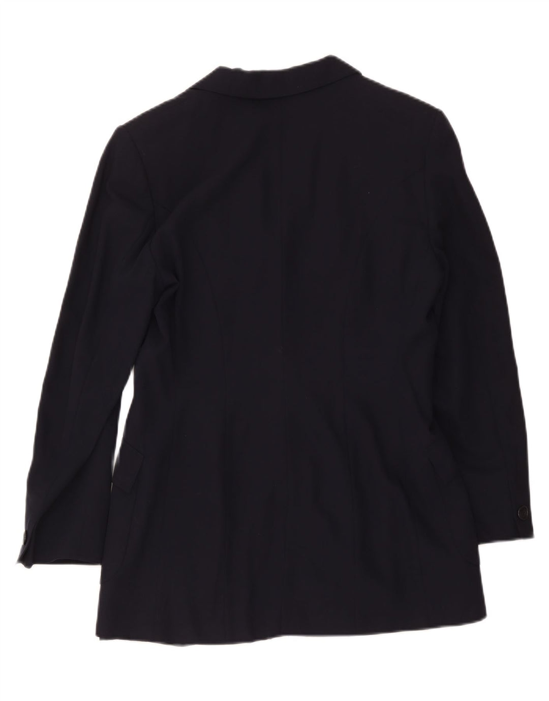 Sportmax Damen-Blazer-Jacke, UK 12, mittelmarineblaue Wolle