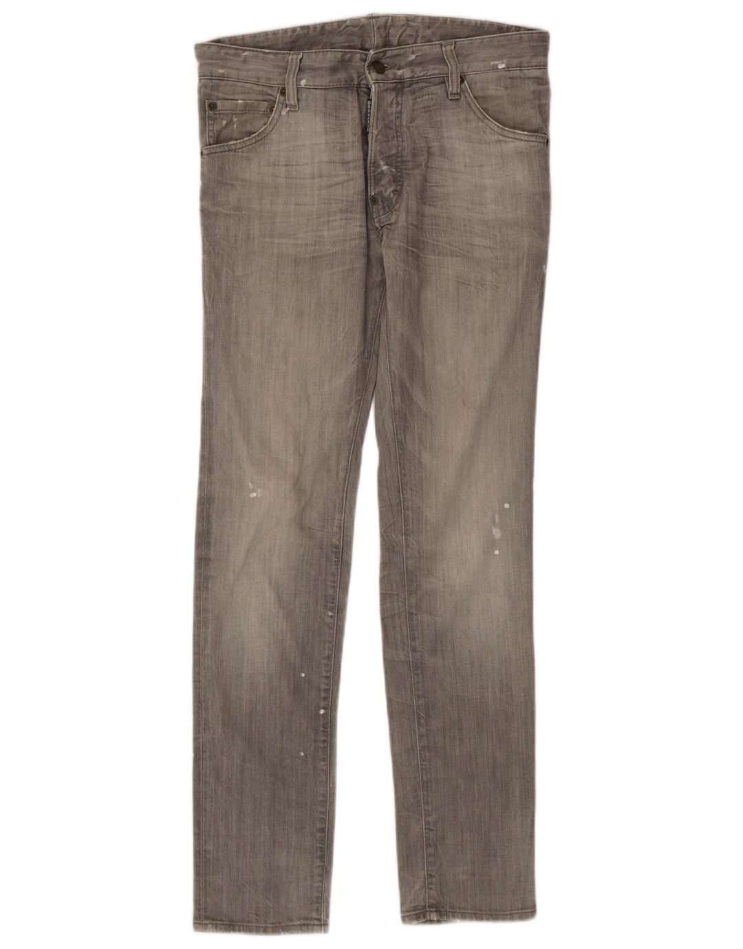 Dsquared2 Herren Distressed Skinny Jeans IT 46 Small W32 L32 Grau gepunktet