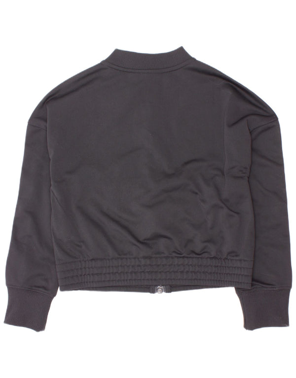 Nike Mädchen-Trainingsanzugoberteil mit Grafik, 6–7 Jahre, XS, Schwarz, Farbblock
