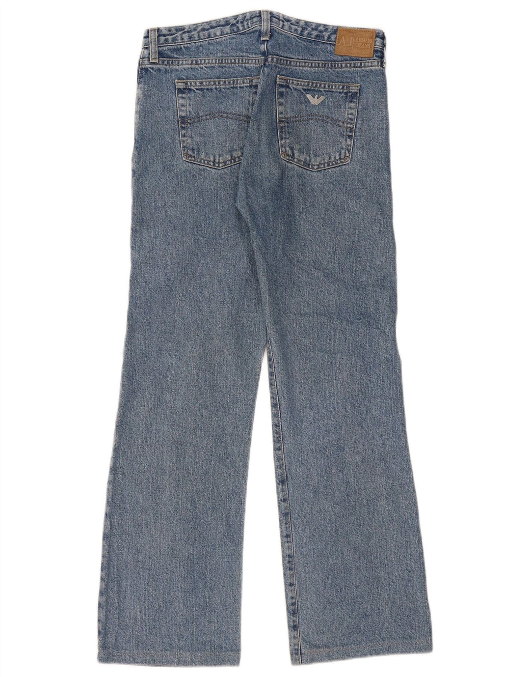 Armani Damen Straight Jeans W28 L28 Blaue Baumwolle