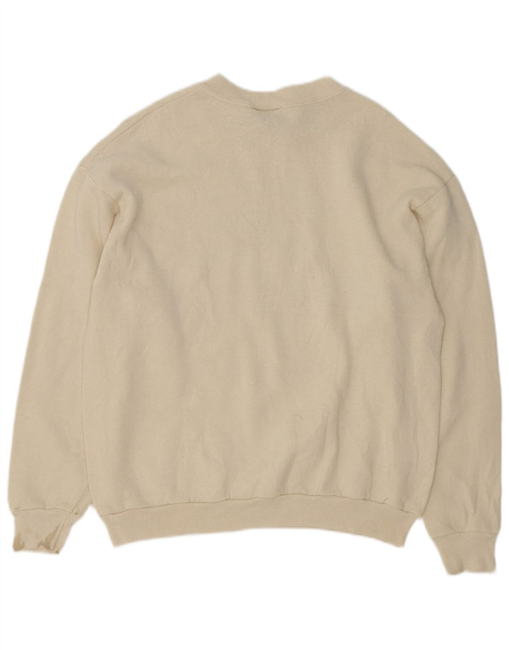 Lee Herren Grafik-Sweatshirt-Pullover, mittlere, cremefarbene Baumwolle