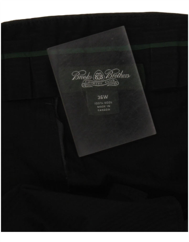 BROOKS BROTHERS Gerade Herren-Anzughose W36 L30 Graue Wolle