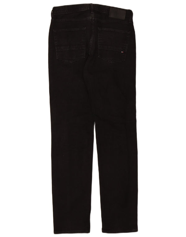 Tommy Hilfiger Herren Denton Straight Jeans W32 L34 Schwarze Baumwolle