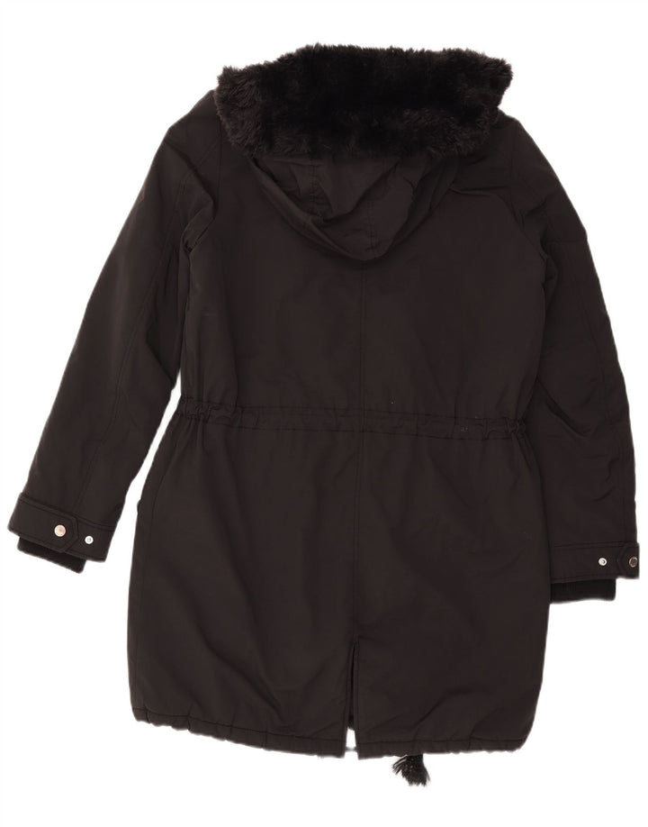 Tommy Hilfiger Damen Parka mit Kapuze, übergroß, Gr. 10, Schwarz