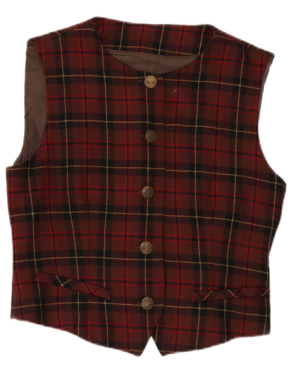 Vintage Damen 2-teiliges Set IT 42/44 Medium W26 L28 Rot karierte Wolle