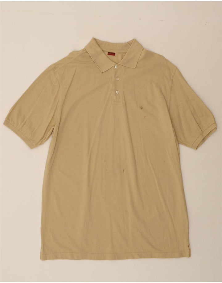 INVICTA Mens Polo Shirt 2XL Beige Cotton Vintage Invicta and Second-Hand Invicta from Messina Hembry 