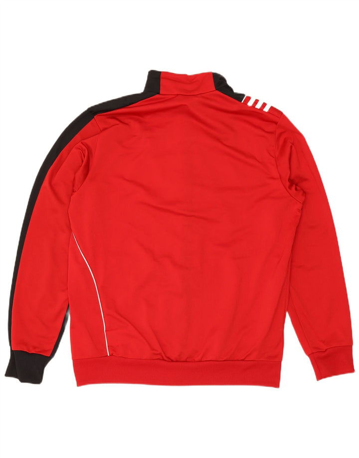 Adidas Herren-Trainingsanzugoberteil, UK-Größe 42/44, großes rotes Colourblock-Polyester