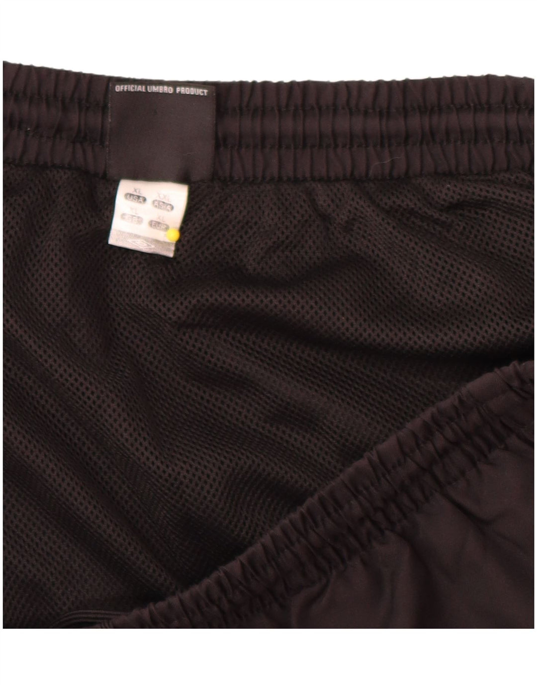 Umbro Herren-Sportshorts XL, schwarzes geometrisches Polyester