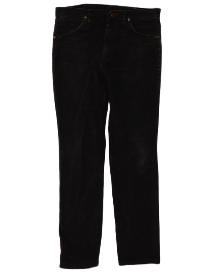 Wrangler Herren Straight Jeans W29 L30 Schwarze Baumwolle