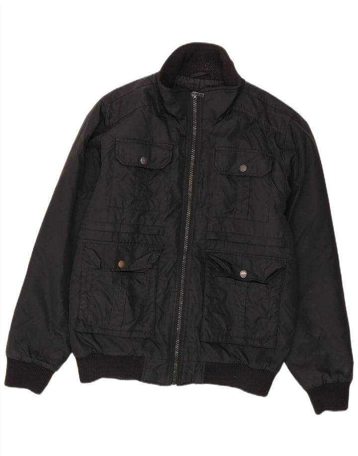 Jack & Jones Herren Bomberjacke UK 38 Mittelschwarzes Polyester