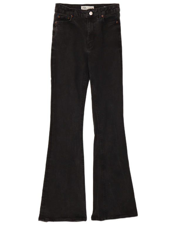 Zara Damen Skinny Flared Jeans EU 36 XS W26 L31 Grau