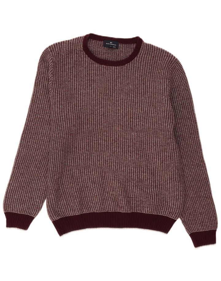 Marks & Spencer Herren-Pullover mit Rundhalsausschnitt, mittlerer burgunderroter Wolle