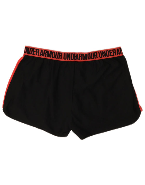 Under Armour Damen Heat Gear Sport Shorts UK 18 XL Schwarz Farbblock