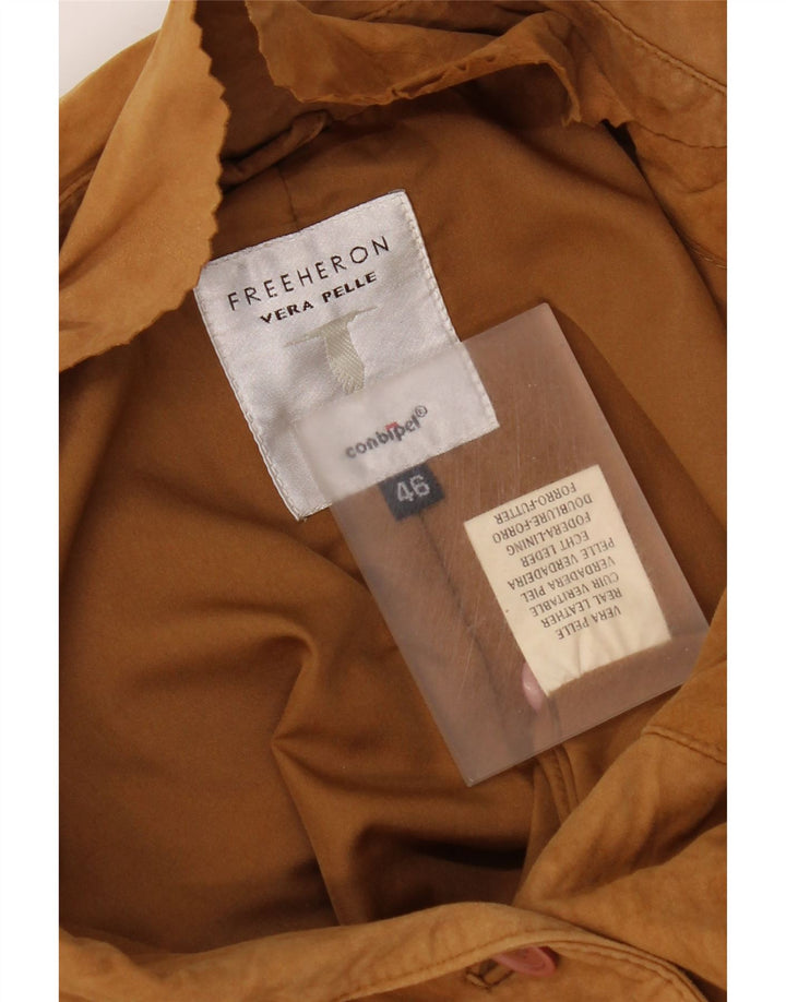 Conbipel Damen Free Heron Wildlederjacke IT 46 Großes braunes Leder