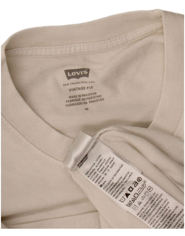 Levi's Herren Vintage Fit T-Shirt-Oberteil aus mittelweißer Baumwolle