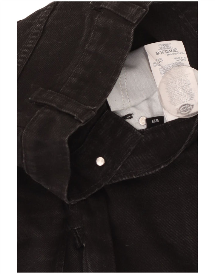 DICKIES Damen-Jeans mit hoher Taille, W25, L30, schwarze Baumwolle