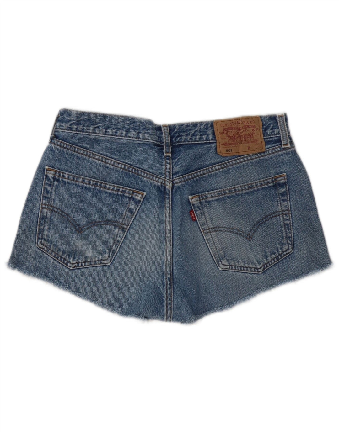 Levi's Damen 501 Denim Hot Pants W32 Große blaue Baumwolle