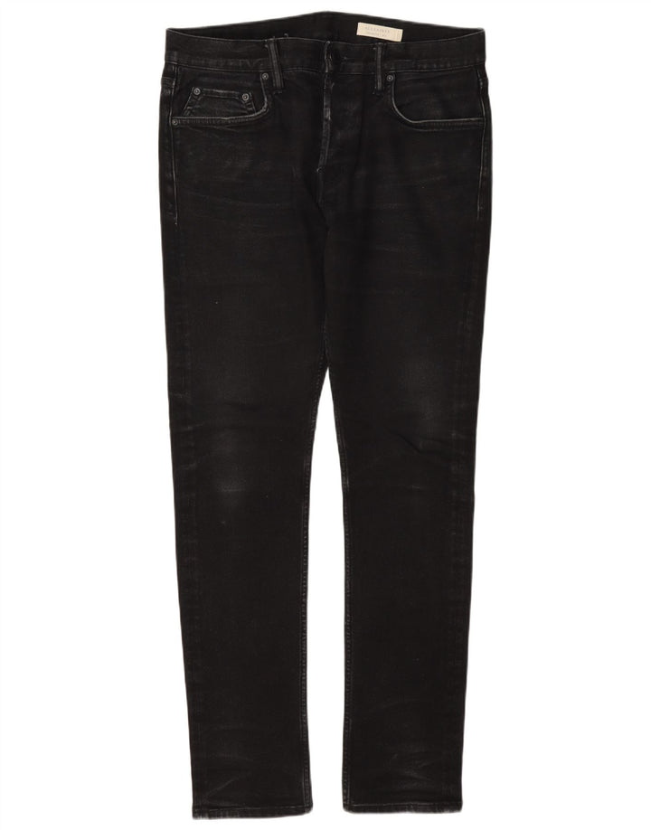 All Saints Herren Cigarette Slim Jeans W32 L32 Graue Baumwolle