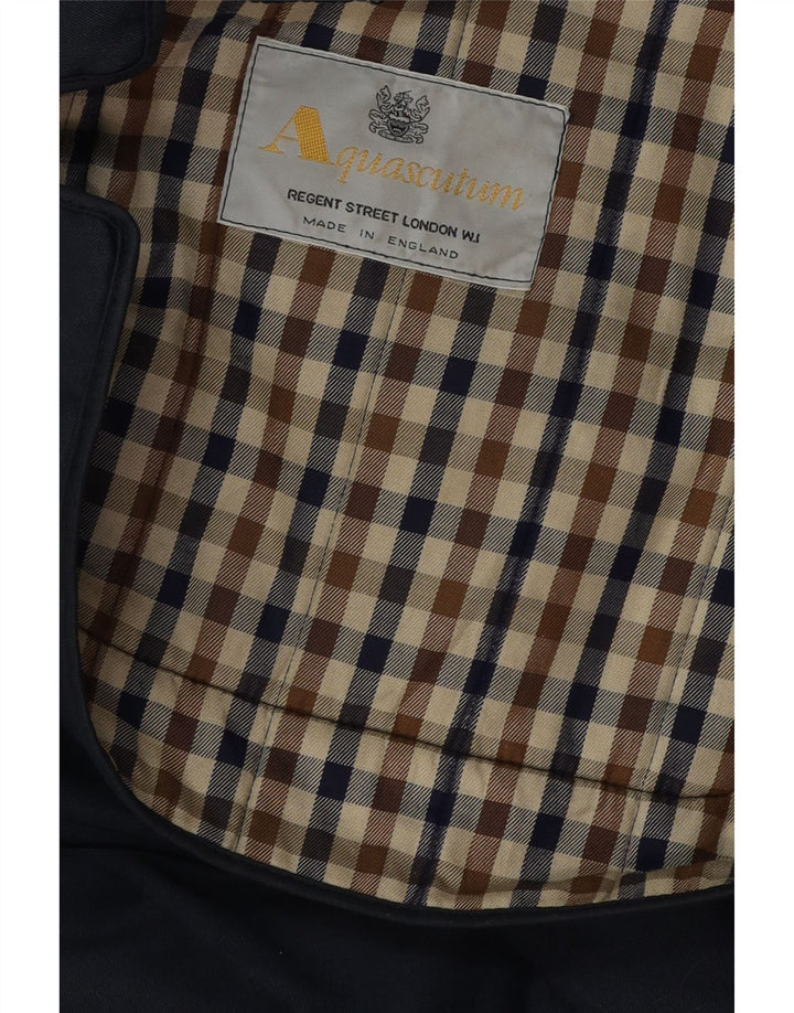Aquascutum Herrenmantel UK 40 Large Marineblau